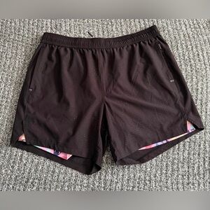 MAAMGIC Men’s Running Shorts – Black with Neon Liner, Size M